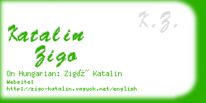 katalin zigo business card